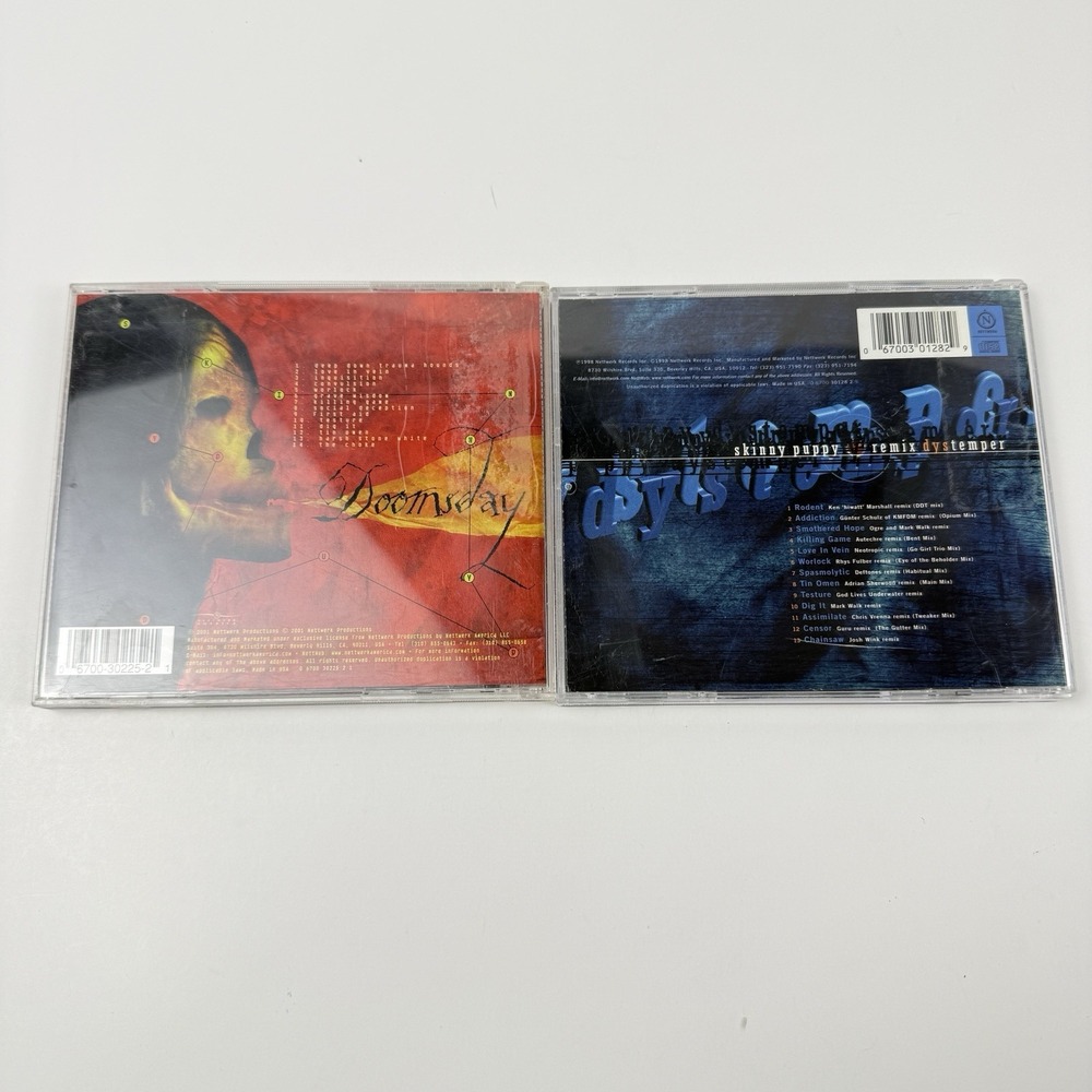 Skinny Puppy 2 CD Lot Remix Dys Temper & Back & Forth Live Bundle - Picture 2 of 3
